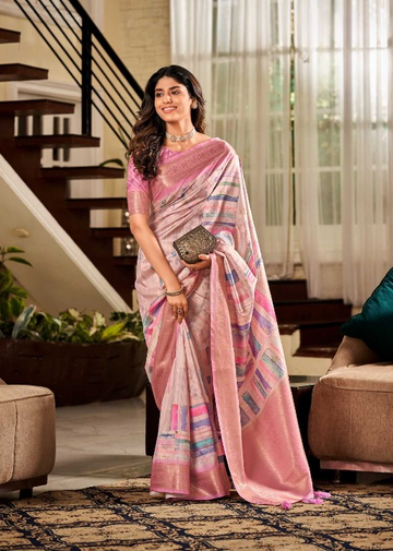 Digital Printed Silk Saree with Beautiful Water color